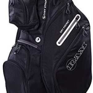 RAM Golf FX Deluxe Golf Cart Bag with 14 Way Dividers Black/Grey
