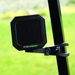 Golf Bluetooth Speaker with Mount, Ampcaddy Version 3 Pro Bluetooth Speaker and Mount with Loud Stereo Sound and Bass Boost, 20-Hour Playtime, Extended Bluetooth Range, Waterproof (15 Watts)