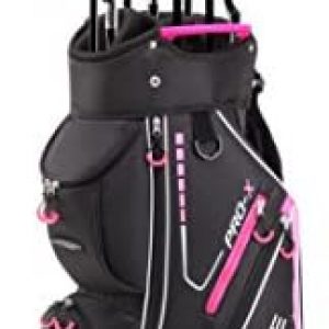 Aspire PRO-X Ladies Womens Complete Right Handed Golf Clubs Set Includes Titanium F Driver, 3 Fairway Wood, 4-5 Hybrids, 7-SW Irons, Putter, Cart Bag, 4 H/C’s