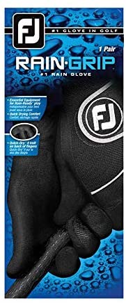 FootJoy Men's RainGrip Golf Gloves, Pair (Black) 3 FootJoy Men's RainGrip Golf Gloves, Pair (Black) - Image 3