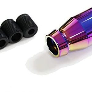 ICBEAMER Racing JDM Style Manual Stick Shift Transmission Only Neo Chrome Auto Drifting Shape Bar Shift Knob [Pack of 1]