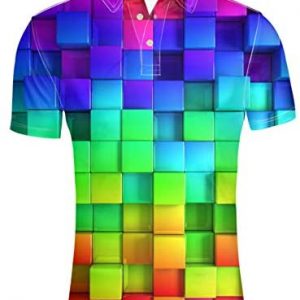 HUGS IDEA Fashion Adult Men’s Casual Aloha Shirt Short Sleeve Top Tees
