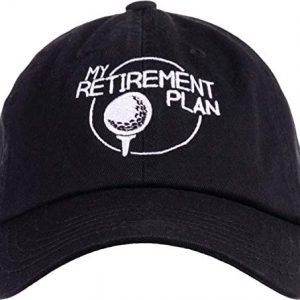 My (Golf) Retirement Plan | Funny Saying Golfing Shirt Golfer Ball Humor for Men Baseball Dad Hat Black