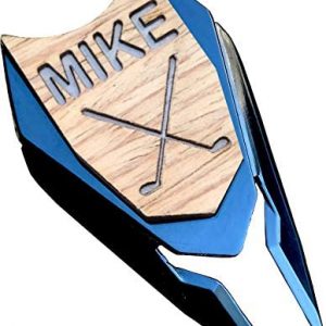 Golf Ball Marker Divot Tool Personalized Custom Engraved Real Oak Wood Golfer Markers