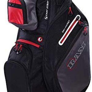 Ram Golf FX Deluxe Golf Cart Bag with 14 Way Dividers Black/Grey/Red