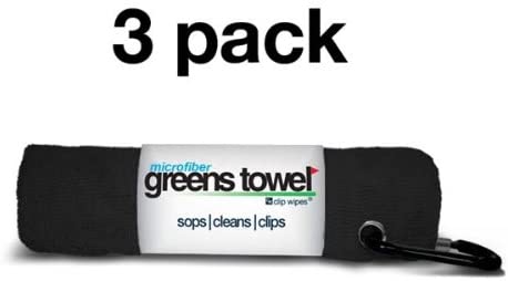 Microfiber Greens Towel (3 Pack), 16" X 16" with Carabiner Clip. The Convenient Golf Towel 3 Microfiber Greens Towel (3 Pack), 16" X 16" with Carabiner Clip. The Convenient Golf Towel - Image 3