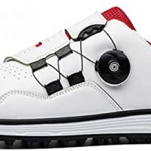 vibvib Men’s Golf Shoes Leather Waterproof Non-Slip Breathable Golf Grass Training Men’s Golf Shoes