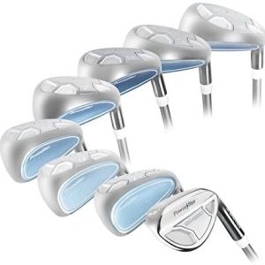 Petite Lady’s Powerbilt Golf EX-550 Hybrid Iron Set, which Includes: #4, 5, 6, 7, 8, 9, PW +SW Lady Flex Right Handed New Utility L Flex Club
