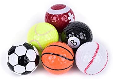 MarketBoss 6 PCS Golf Balls (Basketball, Football, Volleyball,Tennis, Baseball, 8-Ball) Double-Layer Construction 75% Strong Resilience Force Sports Practice Novelty Balls Golf Balls Gift 3 MarketBoss 6 PCS Golf Balls (Basketball, Football, Volleyball,Tennis, Baseball, 8-Ball) Double-Layer Construction 75% Strong Resilience Force Sports Practice Novelty Balls Golf Balls Gift - Image 3