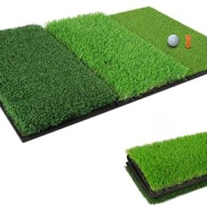 Golf Mat for Backyard, Golf Practice Mat 3-in-1 Turf Foldable, Golf Hitting Mat for Outdoor and Indoor, Golf Putting Chipping Driving Training Mat with Heavy Rubber Base(5.7 lb, 25.3 x 16.3 Inches)