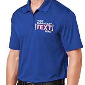 Custom Embroidered Moisture Wicking Performance Polo – Embroidery Collar Polo Shirts