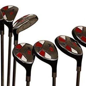 Majek Senior Men’s Golf All Hybrid Complete Full Set, which Includes: #3, 4, 5, 6, 7, 8, 9, PW Senior Flex with Premium Men’s Arthritic Grip Right Handed Utility “A” Flex Clubs