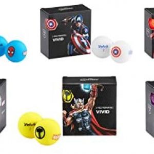 Volvik Vivid Marvel Bundle – Includes 4-Ball Packs of Spiderman, Captain America, Iron Man, Hulk, Thor & Black Panther – Limited Edition