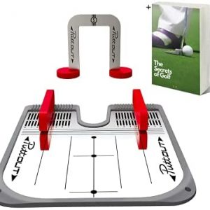 PuttOut Practice Putting Mirror & Improved Golf Training E-book – Magnetic Mirror Guides, Gate Preparation – Putting Alignment Made Easy Golf Training Aid, Perfect Putting Green Indoor & Outdoor Games