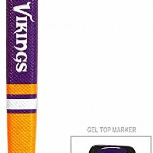 Team Golf NFL Minnesota Vikings Golf Putter Grip with Removable Gel Top Ball Marker, Durable Wide Grip & Easy to Control