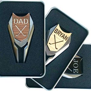 Customized Divot Tool | Personalized Golf Ball Marker | Custom Engraved REAL Wood Golfers Markers