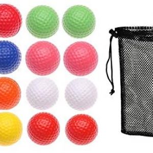 Foam Golf Practice Balls, Realistic Feel Colored Golf Balls, Limited Fly Training Soft Balls for Indoor Outdoor