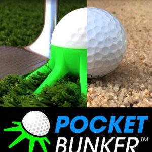 Pocket Bunker: Single Pack – Practice Golf Bunker Shots Off Grass with This Training aid, no Need for Sand!