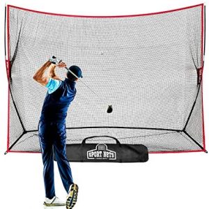 Hit Run Steal Heavy Duty Golf Net 10 X 7 Indoor Outdoor Portable Practice at Home Driving Range Golf Hitting Net with Carry Bag