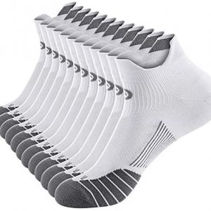 PAPLUS Ankle Compression Sock for Men and Women 2/4/6 Pairs, Low Cut Compression Running Sock with Ankle Support