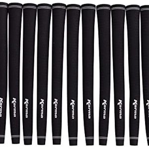Karma 13 Piece Jumbo Golf Grips Oversize Pro Velvet Black Jumbo Grip Set Pack (+1/16″)
