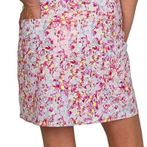 Jofit Apparel Women’s Athletic Clothing Mina Skort – Long for Golf & Tennis, Blossom Triangles