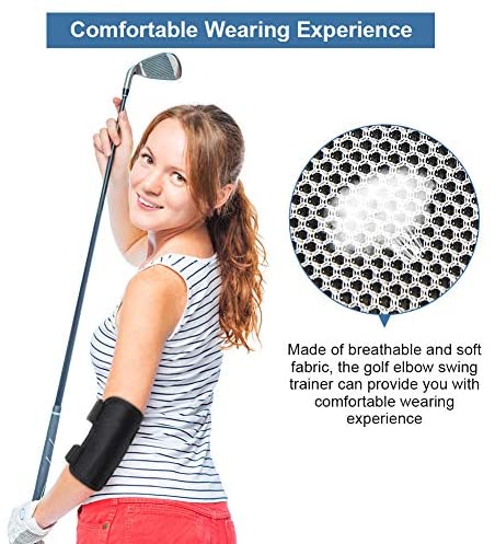 Golf Swing Training Aid, Straight Arm Golf Swing Elbow Trainer with TIK-Tok Sound Notifications for Golf Beginner to Correct Elbow Posture 5 Golf Swing Training Aid, Straight Arm Golf Swing Elbow Trainer with TIK-Tok Sound Notifications for Golf Beginner to Correct Elbow Posture - Image 5