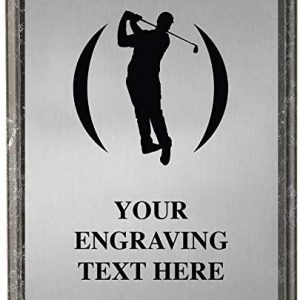 Crown Awards Golf Plaques, Personalized Mens Golf Trophy Plaque Award, Great Custom Engraved Golf Team Gifts Prime