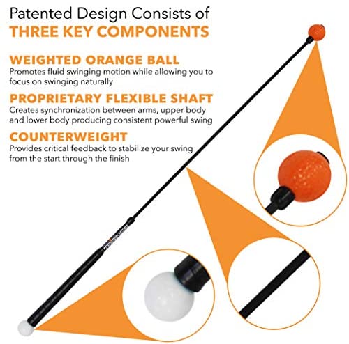 Orange Whip Lightspeed Golf Swing Trainer Aid - Speed Stick Improves Speed, Distance and Accuracy (43") 4 Orange Whip Lightspeed Golf Swing Trainer Aid - Speed Stick Improves Speed, Distance and Accuracy (43") - Image 4