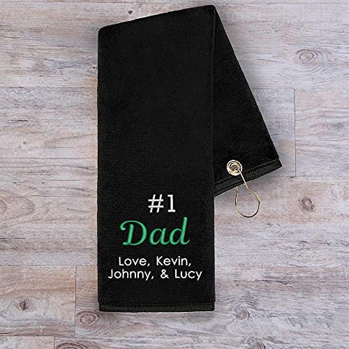 Lifetime Creations Embroidered Personalized #1 Dad Golf Towel - Gift for Father's Day from Kids, Golf Gifts for Dad 4 Lifetime Creations Embroidered Personalized #1 Dad Golf Towel - Gift for Father's Day from Kids, Golf Gifts for Dad - Image 4