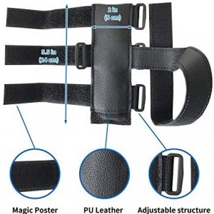 HomeMount Portable Speaker Mount for Golf Cart Accessories – Adjustable Strap Fits Bluetooth Wireless Speaker Strap Attachment to Railing/Cross bar/Frame Black