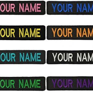 Embroidery Name Patches,2 Pieces Custom Personalized Military Tapes Tag Customized Logo ID for Multiple Clothing Bags Vest Jackets Work Shirts