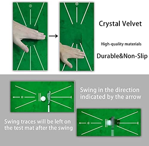 Sgaloge Golf Training Mat,Mini Portable Crystal Velvet Practice Training Aid Rug for Swing Detection Golf Hitting Putting Batting Mat for Home/Indoor/Office/Outdoor/Backyard(12" X 24") 6 Sgaloge Golf Training Mat,Mini Portable Crystal Velvet Practice Training Aid Rug for Swing Detection Golf Hitting Putting Batting Mat for Home/Indoor/Office/Outdoor/Backyard(12" X 24") - Image 6