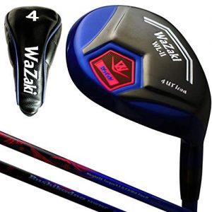 Japan WaZaki 4-SW USGA R A Rules Hybrid Irons Golf Club Set or Single Utility with Covers,No 5,Blue Black Oil Finish,Mens Regular Flex,55g Light Graphite Shaft,Standard Length,0.58 Grip