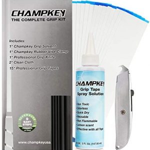 CHAMPKEY Deluxe Grip Repair Kits for Regripping Golf Clubs -Choose Between 2″ x 10″ Professional Tape & 5.oz Solvent