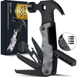 Multitool Camping Accessories Stocking Stuffers for Men Dad Gifts, 13 In 1 Survival Tools Christmas Gifts Cool Gadgets for Women Husband Grandpa Him Birthday Valentines Fathers Day Gifts for Him Dad