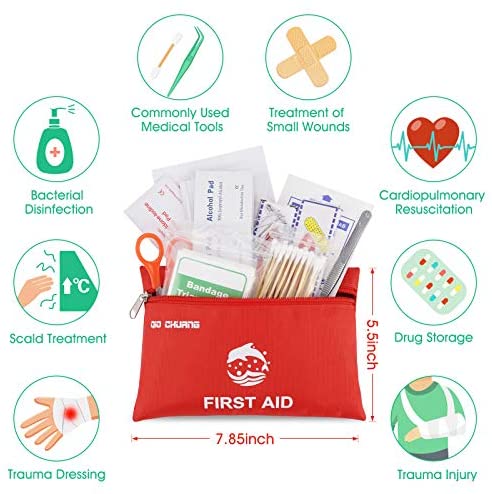 Small Travel First Aid Kit - 87 Piece Clean, Treat and Protect Most Injuries,Ready for Emergency at Home, Outdoors, Car, Camping, Workplace, Hiking. 5 Small Travel First Aid Kit - 87 Piece Clean, Treat and Protect Most Injuries,Ready for Emergency at Home, Outdoors, Car, Camping, Workplace, Hiking. - Image 5