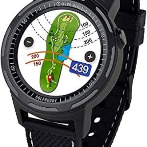 Golf Buddy Aim Golf GPS Watch, Premium Full Color Touchscreen, Preloaded with 40,000 Worldwide Courses, Easy-to-use Golf Watches