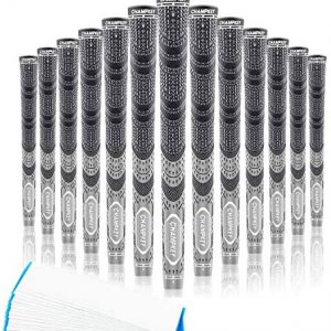 CHAMPKEY MCS Hybrid Golf Grips 13 Pack | All Weather Control and High Feedback Golf Club Grips | Choose Between 13 Grips with 15 Tapse and 13 Grips with All Kits