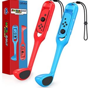 OIVO Switch Golf Club Compatible with Nintendo Switch Joy-con, Switch Game Accessories Compatible with Mario Golf, Mini Golf Clubs Hand Grip Accessories with Hand Strap for Joy Cons,2 Packs