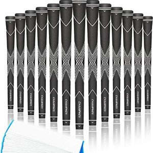 CHAMPKEY Traction-X Golf Grips 13 Pack | High Traction and Feedback Rubber Golf Club Grips | Choose Between 13 Grips with 15 Tapse and 13 Grips with All Kits