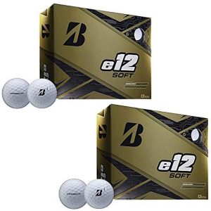 Bridgestone Golf Series e12 Soft 3-Piece Distance Golf Balls, White (2 Dozen)