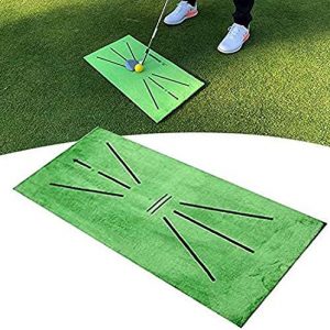 Nevoc Golf Training Mat, Mini Portable Golf Practice, Training Aid Rug for Swing Detection Batting, Game and Gift for Home Office Outdoor (12″X24″)