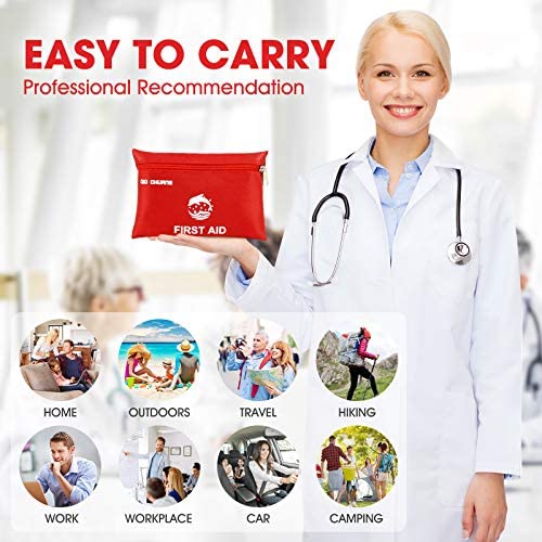 Small Travel First Aid Kit - 87 Piece Clean, Treat and Protect Most Injuries,Ready for Emergency at Home, Outdoors, Car, Camping, Workplace, Hiking. 7 Small Travel First Aid Kit - 87 Piece Clean, Treat and Protect Most Injuries,Ready for Emergency at Home, Outdoors, Car, Camping, Workplace, Hiking. - Image 7