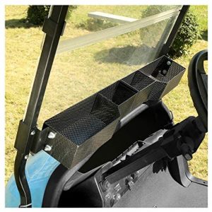 10L0L Golf Cart Front Inner Basket Dash Storage Tray Organizer Utility Basket for 2000-up Club Car DS & Precedent, Heavy Steel Mesh Add Additional Storage for Golf Carts – Black