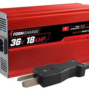 FORM 18 AMP Battery Charger for 36 Volt Club Car, EZGO & Yamaha Golf Carts with Crowfoot Plug