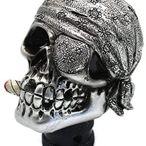 Gear Shift Knob Skull Automatic Personalized Modification Sport Lever Gear Stick Golf 7 Universal Manual Head Lever Auto Parts (Color Name : 103Silver)