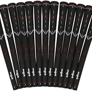 50 pcs – Majek Tour Pro Black Midsize Golf Grips