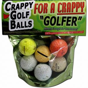 Gears Out Crappy Golf Balls for a Crappy Golfer – Funny Gag Gifts for Golfers Guaranteed NOT to Improve Your Golf Game Includes 6 Golf Balls Novelty Golf Gifts