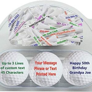3 Personalized Golf Balls and 20 Tees –